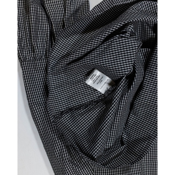 AMT Clothing Cotton Black White Gingham Check Print Pattern Blouse Shirt Top M - Picture 3 of 4